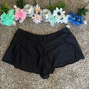 Black Flowy Athletic Shorts